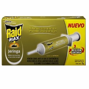 Raid Max Jeringa Cucarachas Gel 6 Gr